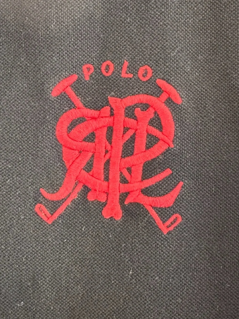 POLO Ralph Lauren Men’s XL Crossed Mallet RPLC Logo Black Polo Shirt Preppy